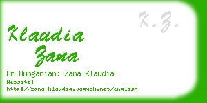 klaudia zana business card